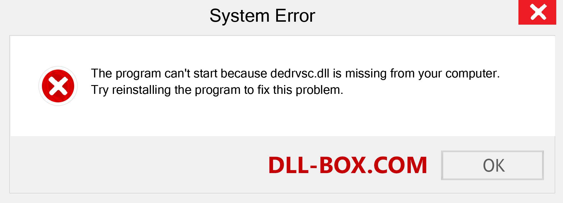  dedrvsc.dll file is missing?. Download for Windows 7, 8, 10 - Fix  dedrvsc dll Missing Error on Windows, photos, images